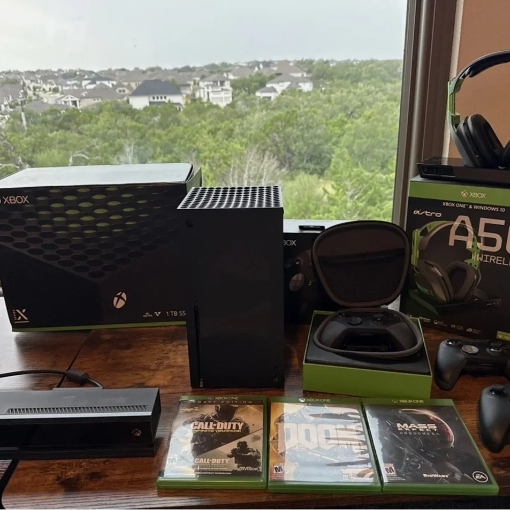 Xbox Series X Console with Controllers and Games